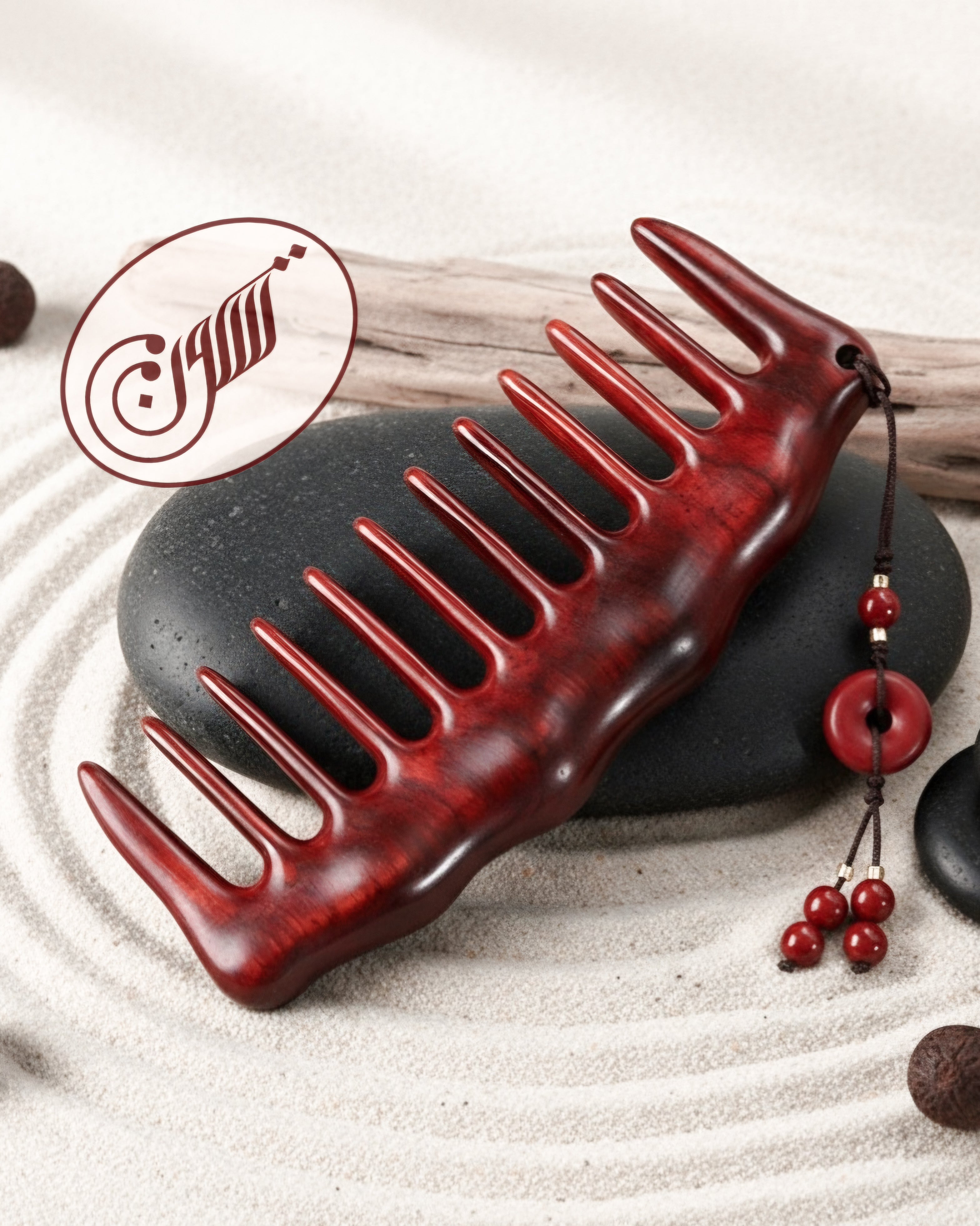 12-teeth rosewood smooth comb