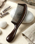 30-teeth black ebony wood smooth comb